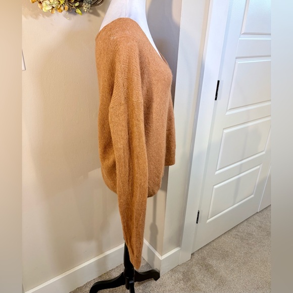 Free People Gossamer Alpaca Wool Blend Oversized Sweater Terracotta Sz M 🧡 - Picture 6 of 12